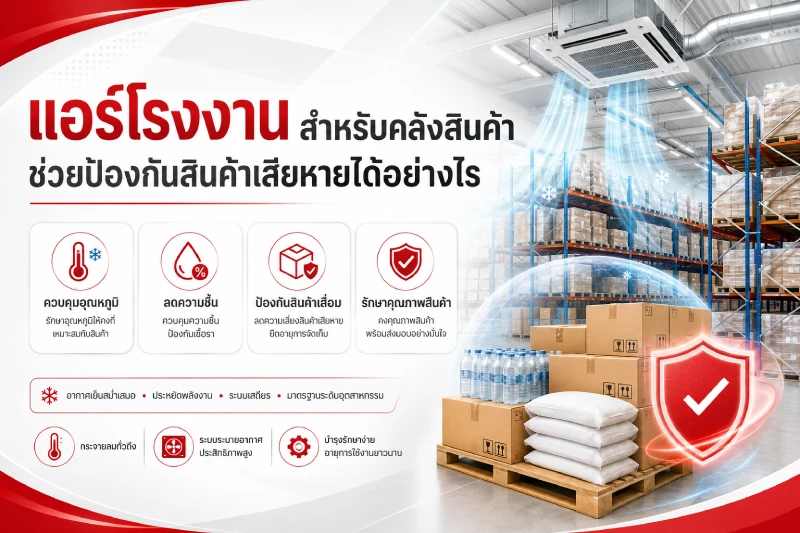 แอร์โรงงานสำหรับคลังสินค้า ช่วยป้องกันสินค้าเสียหายได้อย่างไร