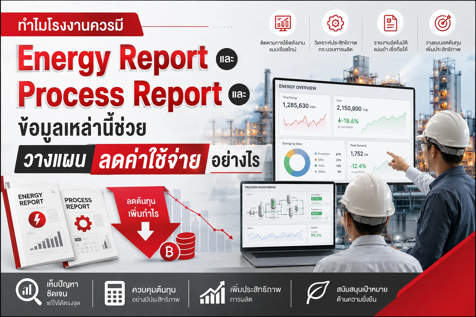 ทำไมโรงงานควรมี Energy Report และ Process Report และข้อมูลเหล่านี้ช่วยวางแผนลดค่าใช้จ่ายอย่างไร